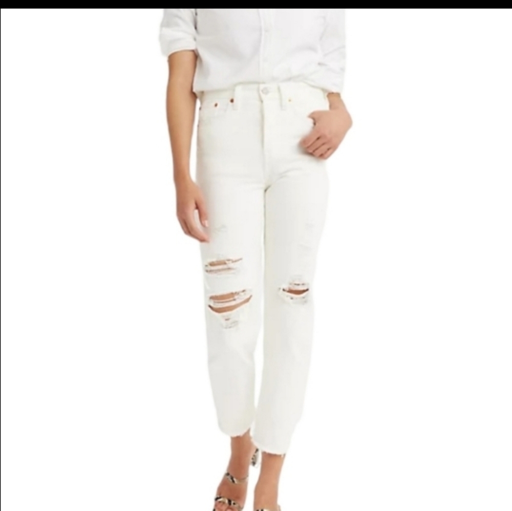 NWOT Levi's 501 Wedgie Straight-Leg Jeans White
